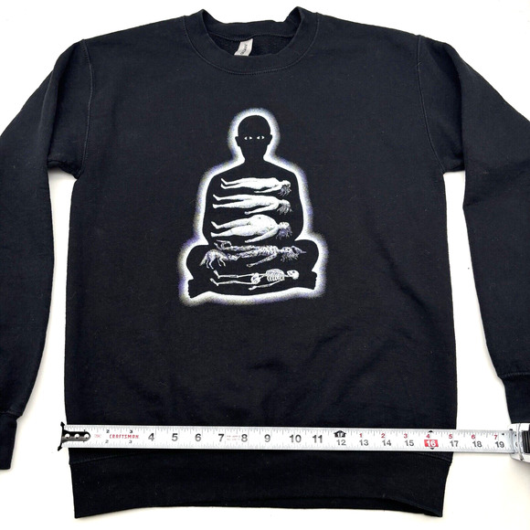 Stages of Decomposition Graphic Print on Black Heavy Blend Gildan Pullover Small - Picture 7 of 11